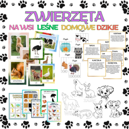 ZWIERZĘTA - NA WSI, W LESIE, DOMOWE, DZIKIE