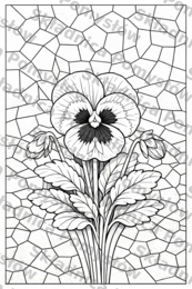WIOSENNE KWIATY (ROŚLINY) – kolorowanka A4 (8 kart pracy PDF); mozaika; witraż; dekoracja; gazetka; plastyka; świetlica
