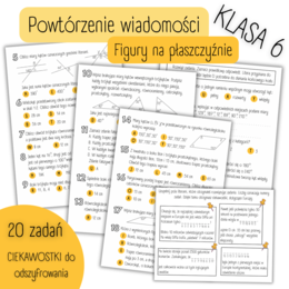 POWTÓRZENIE MATERIAŁU - Figury na płaszczyźnie - KLASA 6