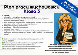 Plan Pracy Wychowawcy