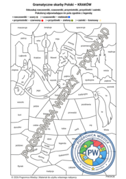 Gramatyczne skarby Polski - KRAKÓW - karta pracy + klucz od odpowiedzi