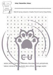 Karty Pracy z odpowiedziami do lektury „Asiunia” Joanny Papuzińskiej