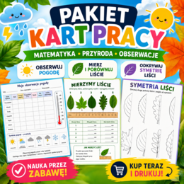 Moje obserwacje pogody. Mierzymy liście. Symetria liści.