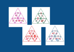 WALENTYNKI - trimino obrazkowe - 4 wersje - 9 elementów