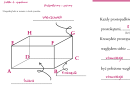 Prostopadłościany i sześciany - notatka do uzupełnienia