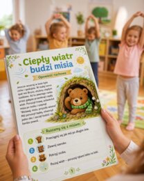 Ciepły wiatr budzi misia - opowieść ruchowa