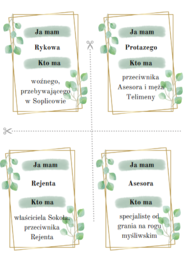 Ja mam, kto ma - PAN TADEUSZ (bohaterowie) - gra dydaktyczna -lektura obowiązkowa