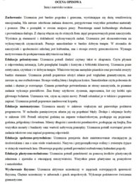 Ocena opisowa dla klasy 2