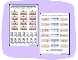 Dodawanie i odejmowanie liczb dodatnich i ujemnych - karta pracy lub kartkówka.