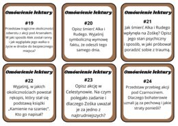 Kamienie na szaniec - karty  z pytaniami
