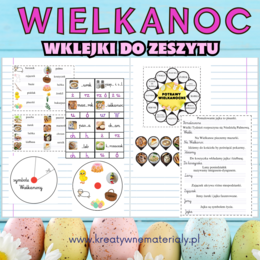 Wielkanoc- wklejki do zeszytu i ćwiczenia do druku