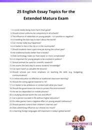 Matura rozszerzona / Angielski / Rozprawka typu: “For and against essay”.