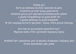 Gra językowa dla dzieci – karty do nauki  hiszpańskiego