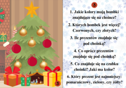 Zimowe obrazki z pytaniami