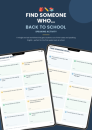 Find Someone Who – Back to School | Speaking Activity (A1–A2)