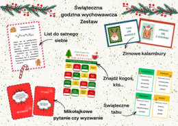 Świąteczna, kreatywna godzina wychowawcza - zestaw 5 gier