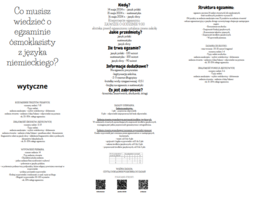 Co powinieneś wiedzieć przed egzaminem ósmoklasisty z języka niemieckiego? - wklejka, informacje