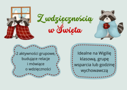 Z wdzięcznością w Święta - aktywności na budowanie relacji i ćwiczenie wdzięczności