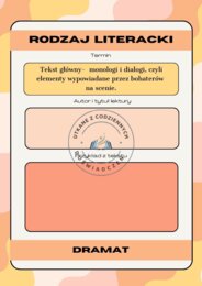 Czy znasz rodzaje literackie?- karty graficzne do ćwiczeń dla starszych klas szkoły podstawo
