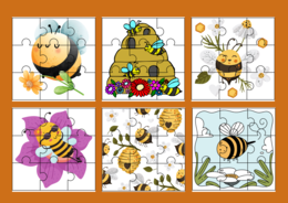 DZIEŃ PSZCZÓŁ – PUZZLE – 18 obrazków - Dzień Pszczoły