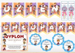 Dzień Chłopaka - Girlanda, Dyplom, zakładki i ordery