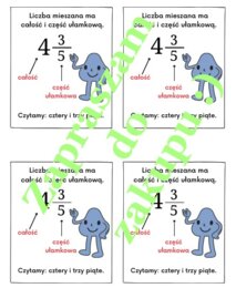 Liczba mieszana - wklejka do zeszytu