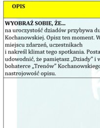 OPOWIADANIE TWÓRCZE- ĆWICZENIE POSZCZEGÓLNYCH ELEMENTÓW TWÓRCZYCH