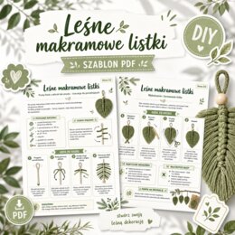 Leśne makramowe listki