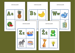 LITEROWE PUZZLE – alfabet – puzzle – układanka – przedszkole – świetlica – biblioteka -26 szt.