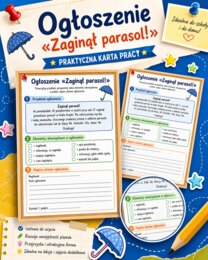 Ogłoszenie. Zaginął parasol