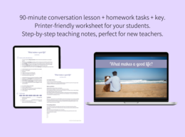 Konwersacje dla dorosłych: What makes a good life? (poziom B2-C1)