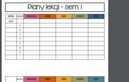 Plan lekcji i strona tytułowa planera na 2024/2025