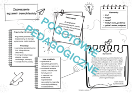 Notatka graficzna - zaproszenie i ogłoszenie egzaminacyjne (E8)