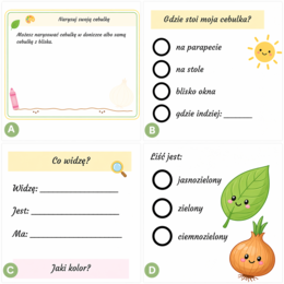 Mały ogrodnik - karta obserwacji cebulki