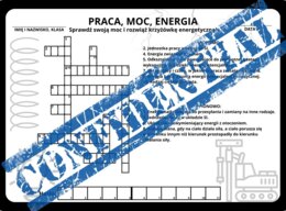 Praca, moc, energia - krzyżówka
