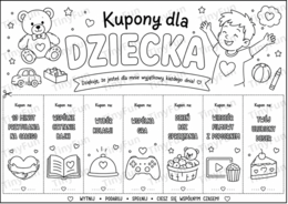 Kupony dla Dziecka do Druku PDF A4 – 24 Kupony Miłości i Zabawy | Prezent DIY dla Dzieci