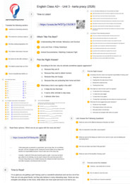 English Class A2+ – Unit 3 – karta pracy