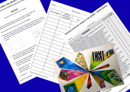 Miasto z lotu ptaka – Pole i Obwód - Math and art; Art Project. Matematyka + Sztuka - Projekt Perspektywa jednopunktowa.