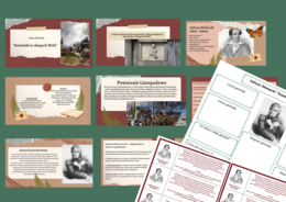 "SOWIŃSKI W OKOPACH WOLI" - prezentacja + karta pracy + wklejka