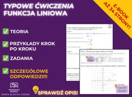Funkcja liniowa - typowe zadania i szczegółowe odpowiedzi! Niezbędnik do sprawdzianu i matury dla każdego ucznia. Zestawy zadań na lekcję. *zadania z funkcji liniowej*