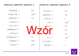 Konwersja jednostek objętości | matematyka | 26 kolumn