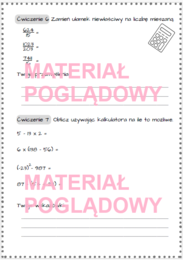 Kalkulator. Karta pracy. Na początek. Na rozgrzewkę. Pierwsza lekcja.