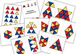 Układanka lewopółkulowa - trójkąty