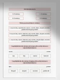 Rok, miesiąc. Karta pracy. Sprawdzian