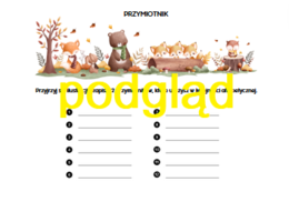 Przymiotnik - kolejność alfabetyczna - karta pracy