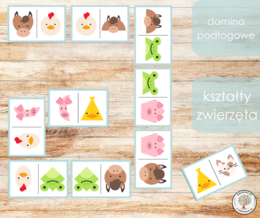Domino podłogowe - kształty zwierzęta