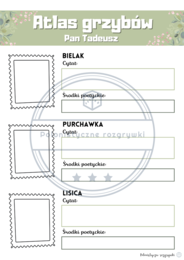 Pan Tadeusz. Atlas grzybów. Grzybobranie