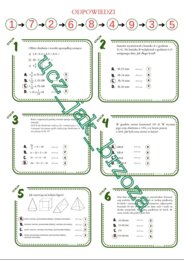 Powtórzenie wiadomości po klasie 6, klasa 7, stacje zadaniowe, praca w grupach