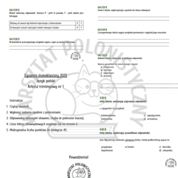 Egzamin ósmoklasisty 2025: język polski - przykładowy arkusz nr 1 / ZAKTUALIZOWANY ZGODNIE ZE ZMIANAMI Z 23.08
