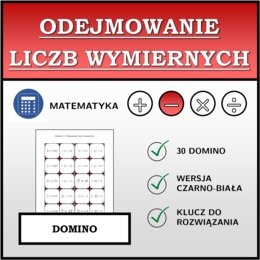 Domino - Odejmowanie liczb wymiernych | matematyka